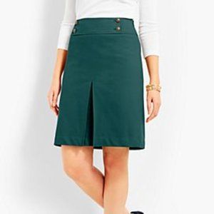 Talbot's Raised Twill Pleated A-Line Skirt